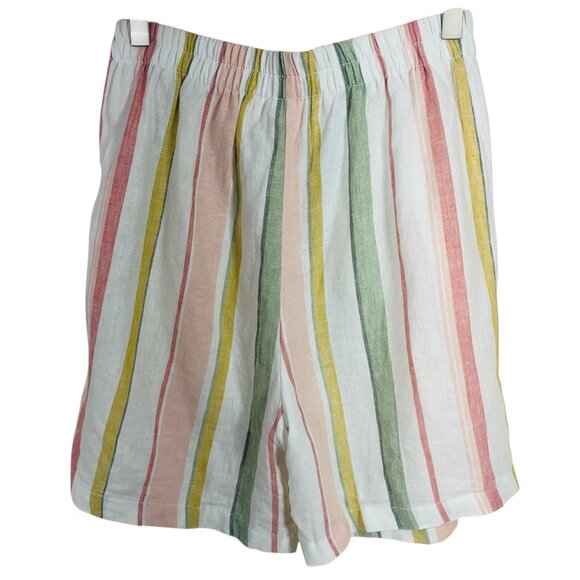 High Rise Stripe Paperbag Shorts size small LAND & SEA - Picture 5 of 12